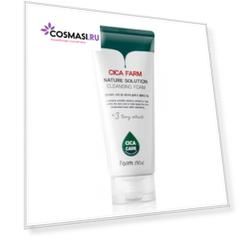 восстанавливающая очищающая пенка с центеллой азиатской farmstay cica farm nature solution cleansing foam