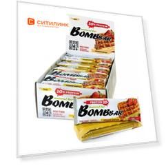 Набор батончиков протеин. Bombbar Natural Bar бат. 20х60гр венские вафли (упак.:20шт)