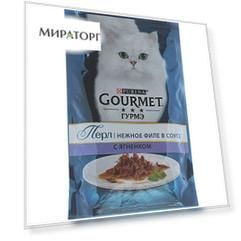 Корм для кошек Ягненок в подливе Gourmet Perle