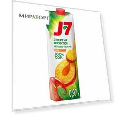 Сок J7 Яблоко-Персик 0,97л для дет.пит.