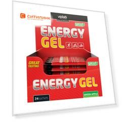 Энергетик VPLAB Energy gel, 24х41гр, 24, гель, зеленое яблоко [vp1622041]