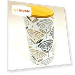 Банка для хранения 10*18см Absolut Home цветы керамика d042-9-1