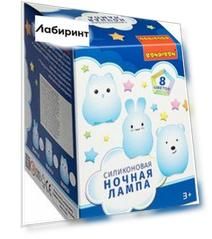 Ночная лампа ЗАЙКА, силикон, 8 цветов, USB (ВВ4918)