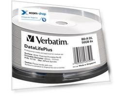Диск BD-R Verbatim 43750 50Gb 6x Cake Box (25шт) Double Layer Printable (43750)