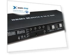 Коммутатор OSNOVO MX-Hi404/1 профессиональный матричный HDMI v1.4 (4вх/4вых), с поддержкой 3D. Поддерживает разрешение до 1080p/60Гц/48бит и 4Kx2K/30Г