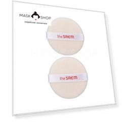 Спонж для нанесения пудры The Saem Round Mini Flocking Puff