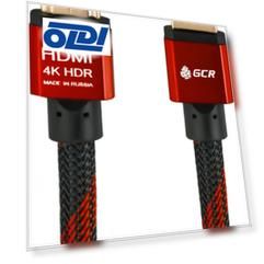 Кабель HDMI 2м Green Connection GCR-51490 круглый черный/красный
