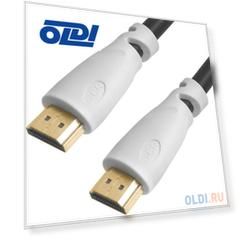 Кабель HDMI 1.5м круглый белый