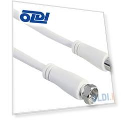 Кабель антенный Hama Coax (m)/Coax (f) 1.5м. феррит.кольца Позолоченные контакты белый (00122518)
