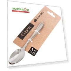 Ложка нержавеющая сталь, 3 предмета, чайная, Daniks, Classic
