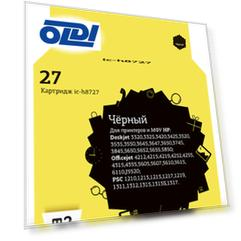 IC-H8727 Картридж T2 № 27 для HP Deskjet 3320/3420/3520/3650/5650/5850/PSC 1210/1315/Officejet 4215/4315/5610/5615/6110, черный