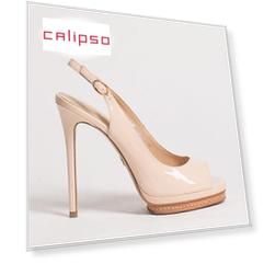 Бежевые лаковые туфли Calipso