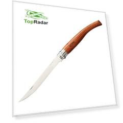Нож филейный Opinel №12, нержавеющая сталь, рукоять бубинга (+ Антисептик-спрей для рук в подарок!)