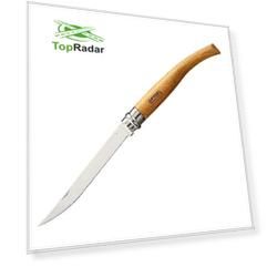 Нож филейный Opinel №12, нержавеющая сталь, рукоять из дерева бука (+ Антисептик-спрей для рук в подарок!)