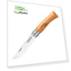 Нож Opinel №7, углеродистая сталь, рукоять из дерева бука (+ Антисептик-спрей для рук в подарок!)