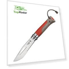 Нож Opinel №8 Outdoor Earth, красный (+ Антисептик-спрей для рук в подарок!)