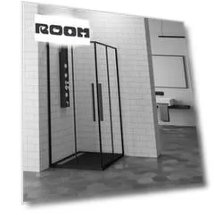 Душевой уголок RGW Stilvoll 90х90 32323199-14 черный, стекло прозрачное