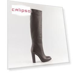 Черные кожаные сапоги Calipso