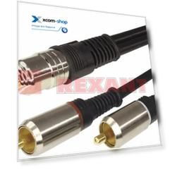 Кабель Rexant 17-4224 3.5 Stereo Plug - 2RCA Plug, 3м (GOLD), металл