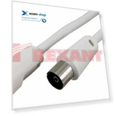 Кабель Rexant 18-0006 TV PLUG - TV JACK, 7м, белый