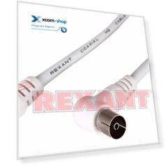 Кабель Rexant 18-0024 TV PLUG - TV JACK, 3м, угловой, белый