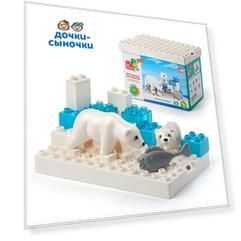 Конструктор Mr Block Белые мишки