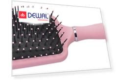 Массажная щетка на подушке "Клубничная глазурь" DEWAL BEAUTY