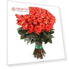 Букет из 51 коралловой розы Игуана