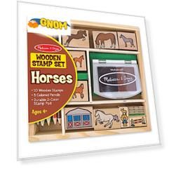 Melissa&Doug Набор печатей "Лошади"