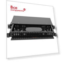 Оптический кросс 19 nikomax, 1u, до 24 sc или 48 lc портов, выдвижной, черный nmf-rp24sc-ts-p-1u-bk