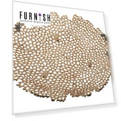 Блюдо декоративное соты (garda decor) золотой 38x8x38 см.