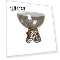 Блюдо декоративное соты (garda decor) золотой 20x17x20 см.
