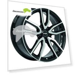 Литые диски Rial 7,5x17/5x100 ET40 D57,1 Torino Diamant black front polished