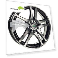 Литые диски N2O 6,5x16/5x108 D63,3 ET50 Y4816 Черный+серебристый
