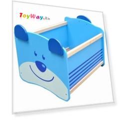Ящик для хранения игрушек I'm Toy Медведь, синий