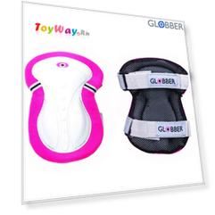 541-110 Защита Globber Junior, XS нарукавники и наколенники, deep pink