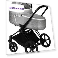 Коляска 2 в 1 Cybex Priam III FE Koi шасси Matt Black