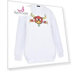 Белый свитшот с принтом cool bull Dan Maralex