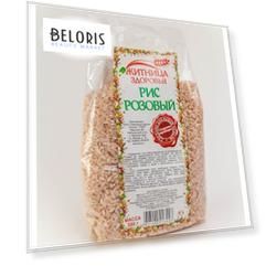 Рис розовый слабошлифованный