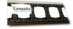 0215672 Рамка Classix Art Латунь / Черный 5-постовая Gira
