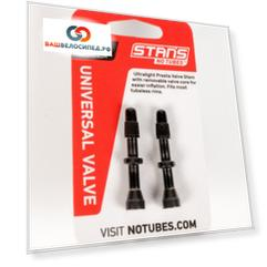Бескамерный ниппель Stans NoTubes универсальный PRESTA Alu, 35мм, черный, пара, AS0149
