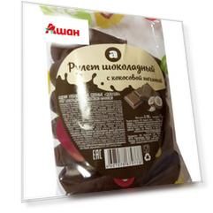 Рулет шоколадный «Арзамасский хлеб» с кокосовой начинкой, 100 г