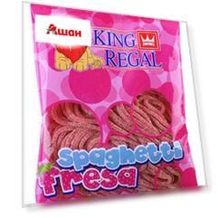 Мармелад KING REGAL Спагетти кисло-клубничные, 250 г