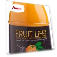 Сок апельсиновый Fruit Life Juice прямого отжима свежий, 250 мл