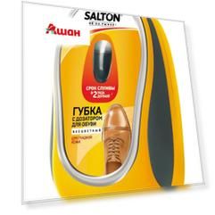 Губка для обуви из гладкой кожи Salton бесцветная с дозатором, 1 шт