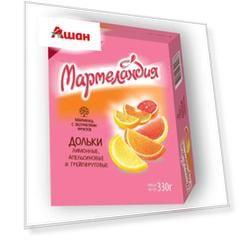 Мармелад лимон апельсин грейпфрут, 330 г