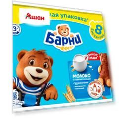 Пирожное бисквитное Барни с молочной начинкой, 240 г