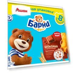 Пирожное бисквитное Барни с шоколадной начинкой, 240 г