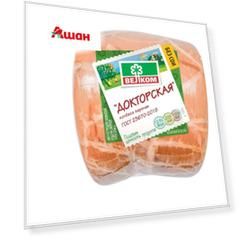 Колбаса вареная Велком Докторская в синюге (0,3-0,5 кг) , 1 упаковка ~ 0,4 кг