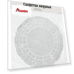 Салфетки бумажные 1-слойные Vitto ажурные 26 см, 50 шт